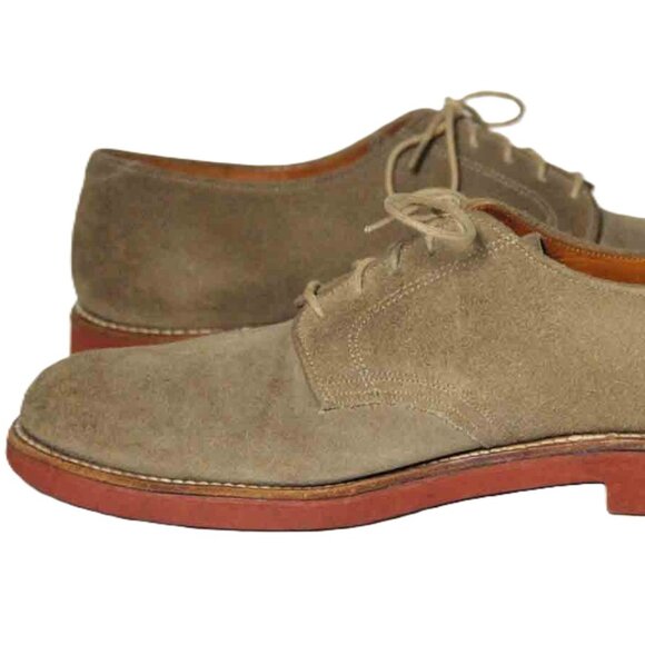 L.L. Bean Classic Bucks Tan Suede Oxford Shoes Nubuck Men\'s Size 10C main image 4